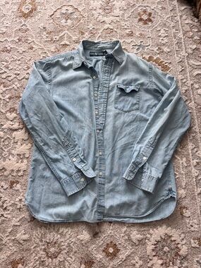 Ralph Lauren Light Blue Denim Button-Down Shirt
